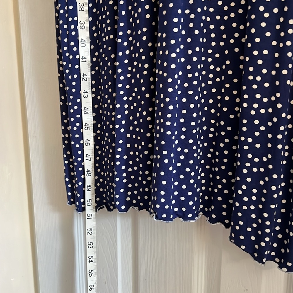 Coldwater Creek Navy Blue Dress with White Polka Dots XL - Picture 5 of 7
